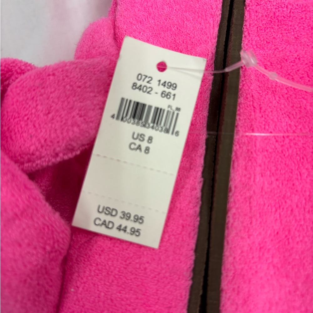 Aerie hot pink terry cloth platform slippers size 8 - Picture 4 of 4